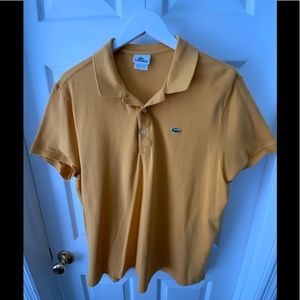 Men’s Lacoste says 7=XL polo shirt mustard color